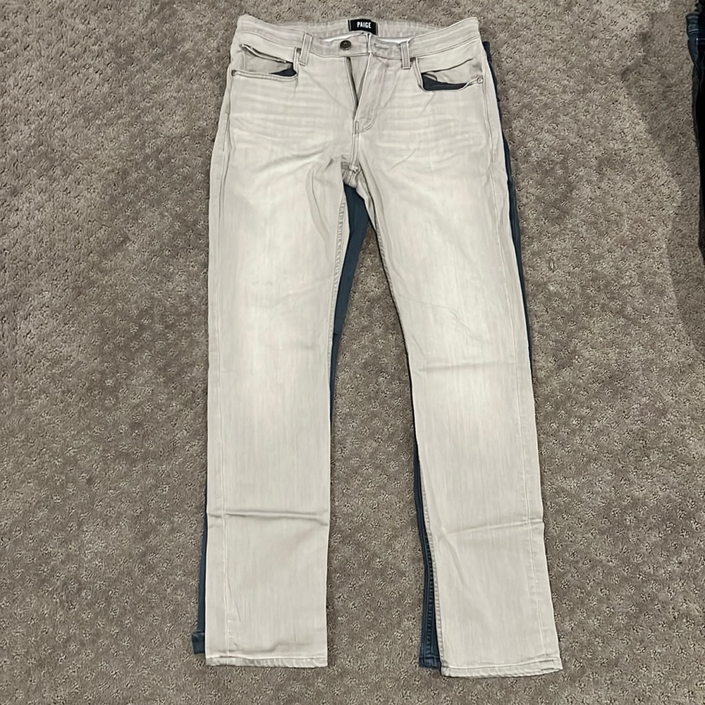 PAIGE Lennox Men’s jeans size 31. Light grayish silver. Great condition.